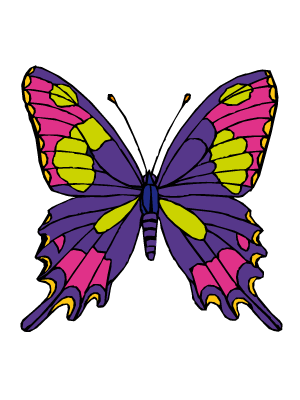 Dibujos a color ♥: ♥ Mariposas coloridas