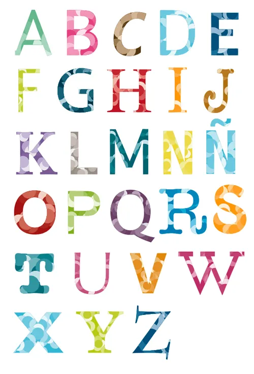 El abecedario en colores para imprimir - Imagui