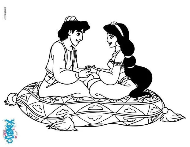 Dibujos para colorear ALADDIN DISNEY : 19 páginas Disney para imprimir