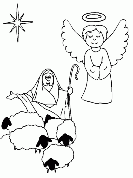 Dibujos Para Colorear de Angeles | Imagenes Cristianas Para Colorear