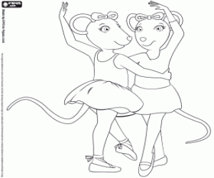 Dibujos para colorear de Angelina Ballerina , dibujos para imprimir de ...