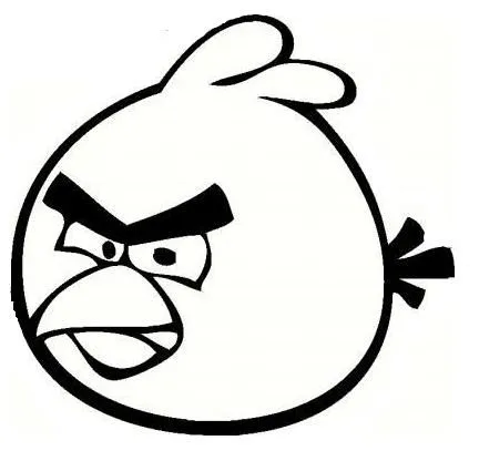 Dibujos para colorear de Angry Birds: Red Bird muy enfadado ...