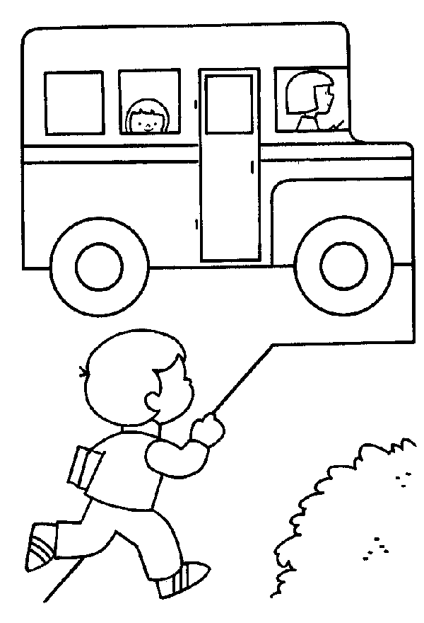 Dibujos para colorear de Autobuses, bus, colectivo, gondola, micro ...