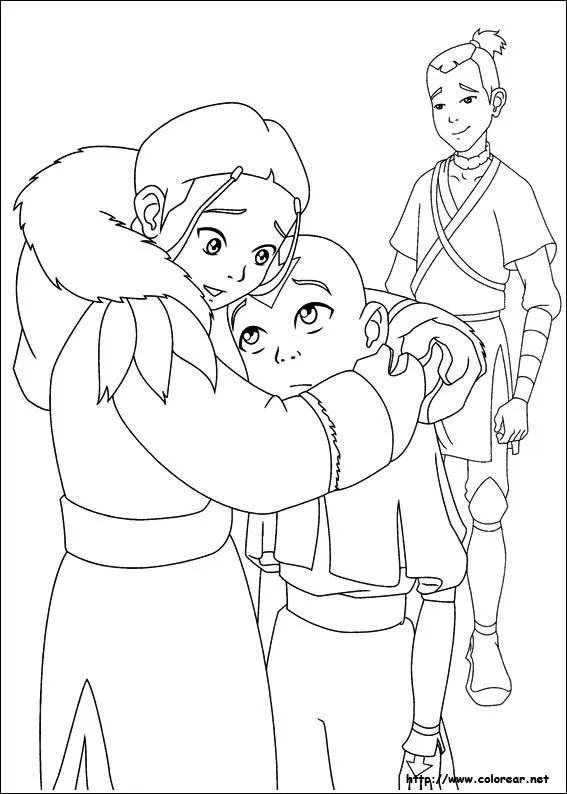 Dibujos para colorear de Avatar, la leyenda de Aang