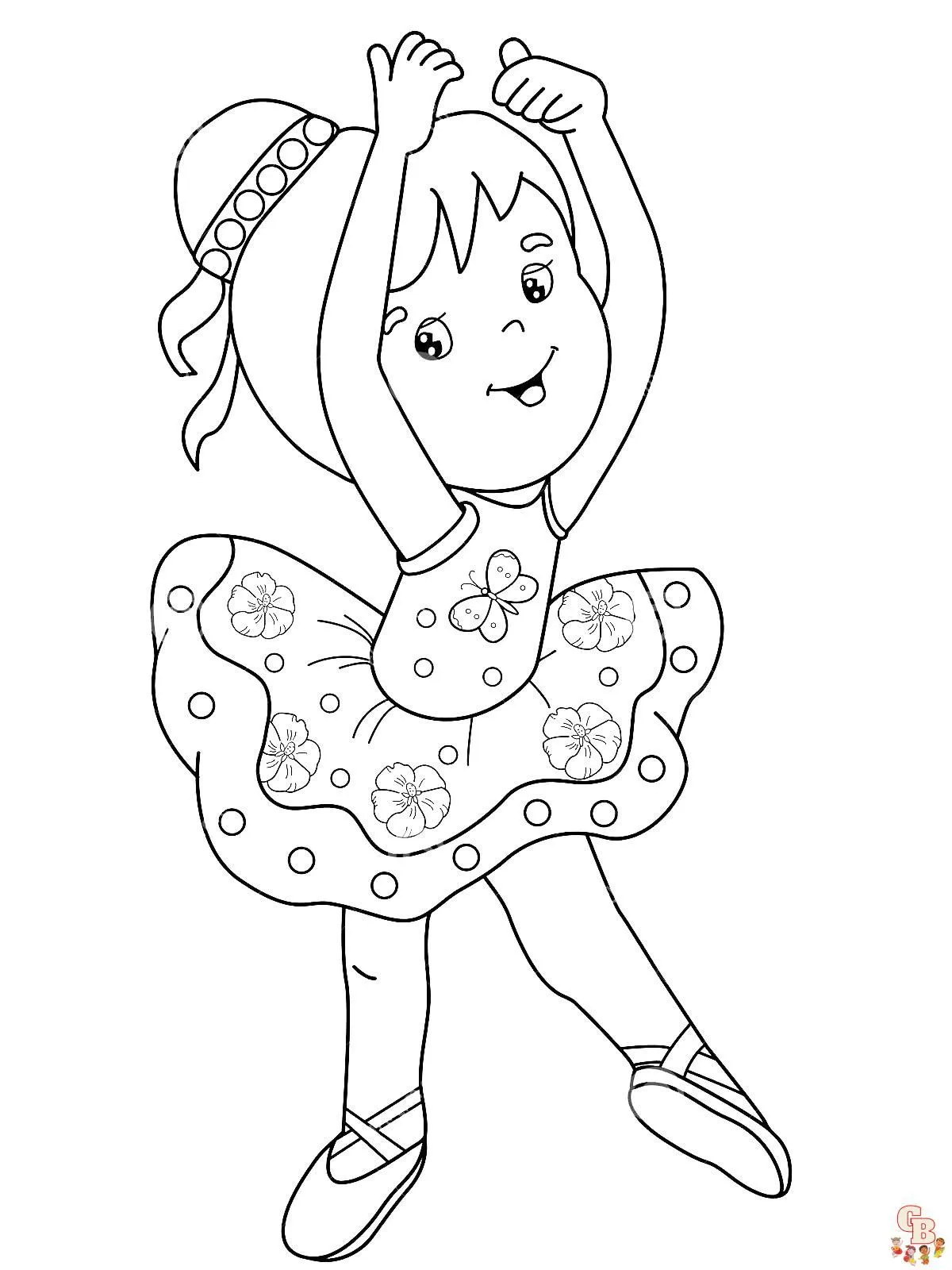 Nuevas dibujos para colorear de bailarina para niños