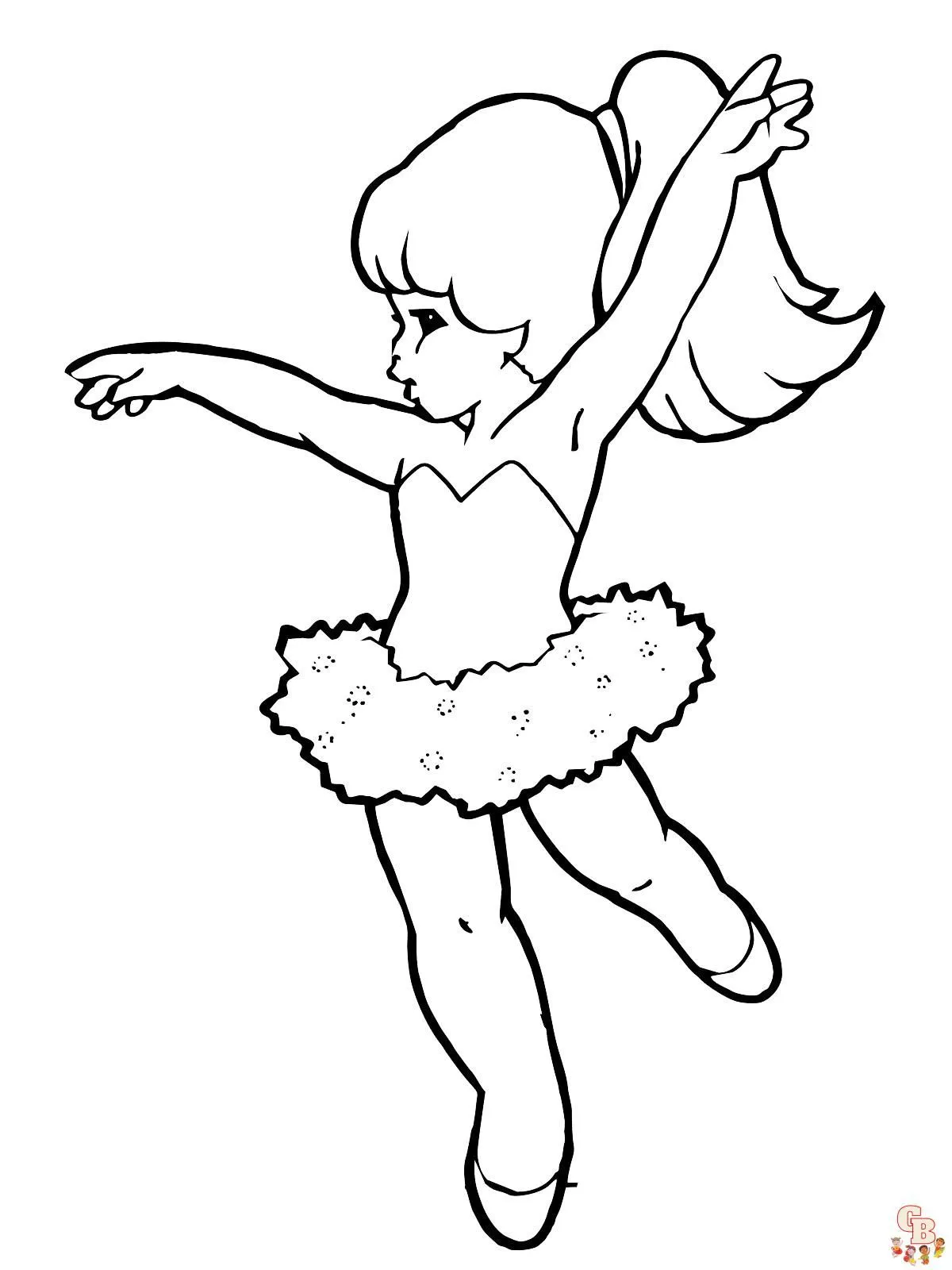 Nuevas dibujos para colorear de bailarina para niños