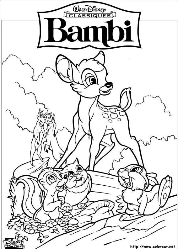 Dibujos para colorear de Bambi