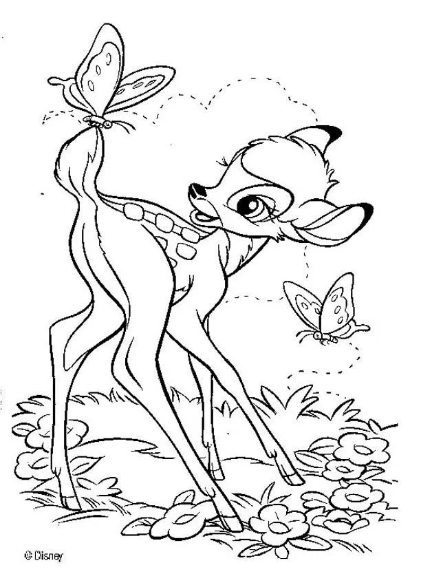 Dibujos para colorear BAMBI, Bambi 95 para imprimir