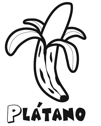 Dibujos para colorear de banano - Imagui