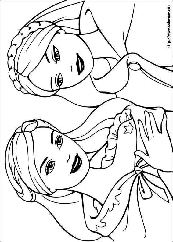 Dibujos para colorear de Barbie en la princesa y la plebeya