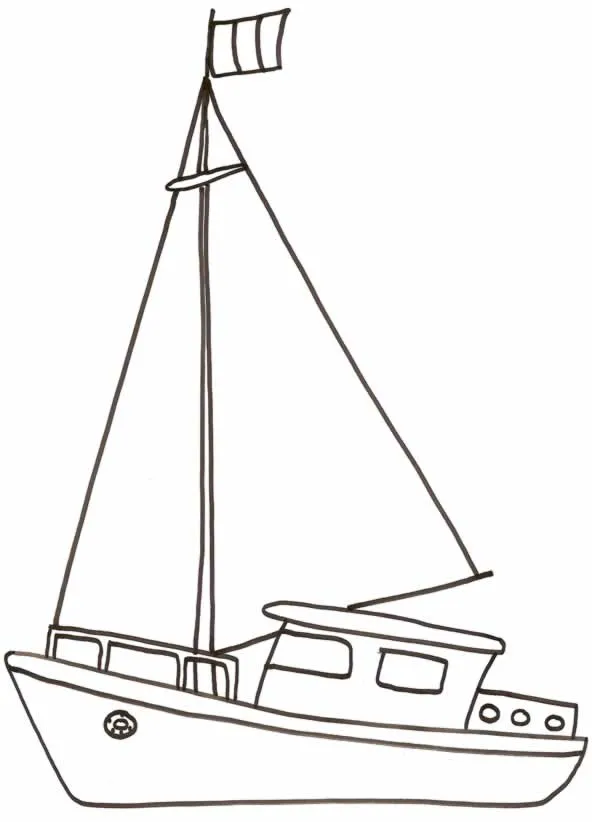 Dibujos para colorear de Barcos de Vela, Plantillas para colorear ...