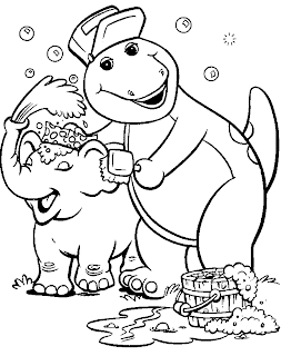  ... Dibujos para colorear, Barney el dinosaurio feliz,juegos de barney