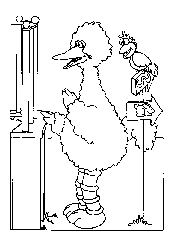 Dibujos para colorear de Barrio Sesamo, Sesame Street, Plaza Sésamo