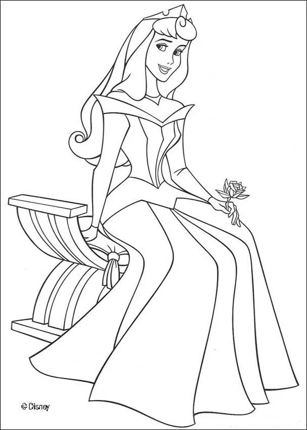 Dibujos para colorear de la BELLA DURMIENTE, Princesa Aurora para ...