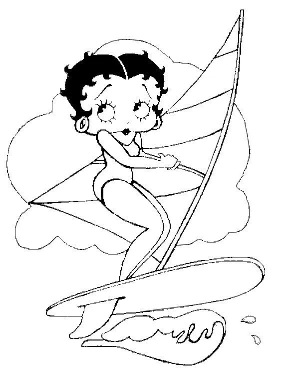 Dibujos para colorear de Betty Boop para imprimir - Imagui