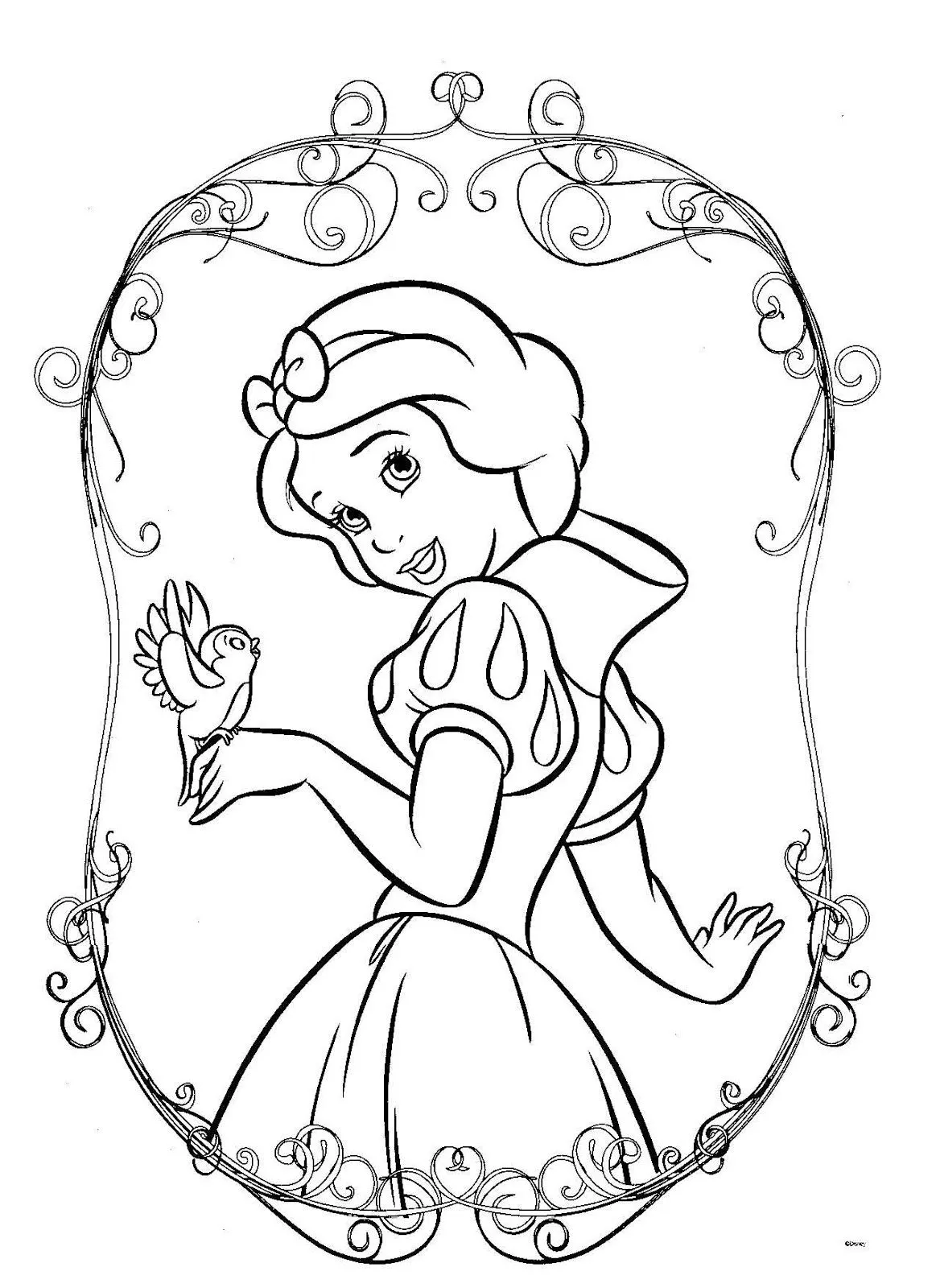 Dibujos para colorear en blanco y negro de princesas - Imagui