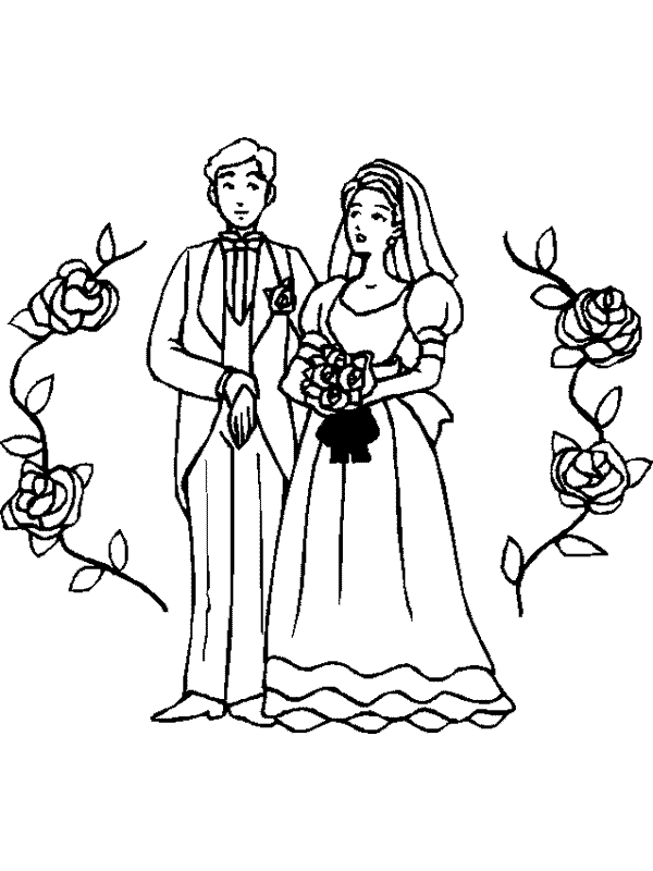 Dibujos para colorear de Bodas, matrimonio, ceremonia, Plantillas ...