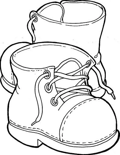 Botas para colorear infantil - Imagui