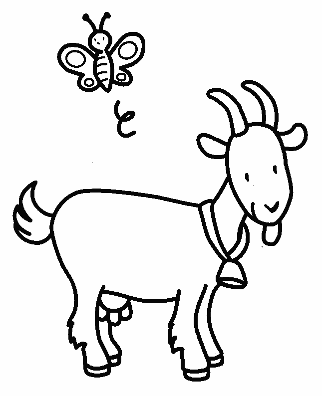 Dibujos para colorear de Cabras, Plantillas para colorear de Cabras