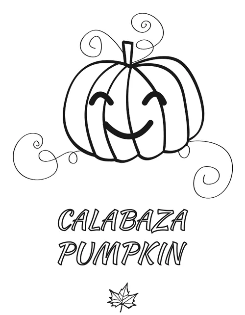 Dibujos para Colorear: Calabaza para colorear