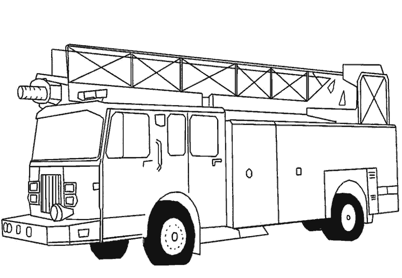 Dibujos para colorear de Camión de bomberos, coche de bomberos ...