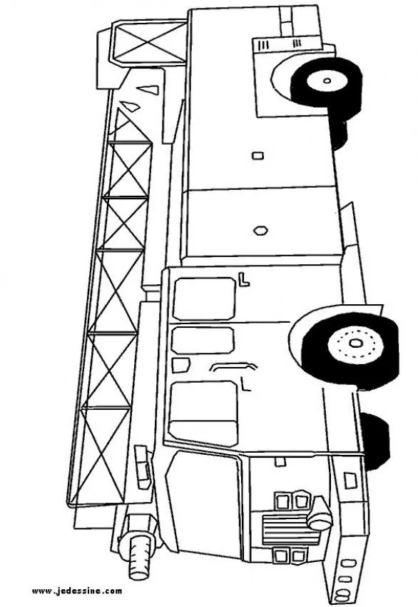 Dibujos para colorear CAMION, el camión de los bomberos para imprimir