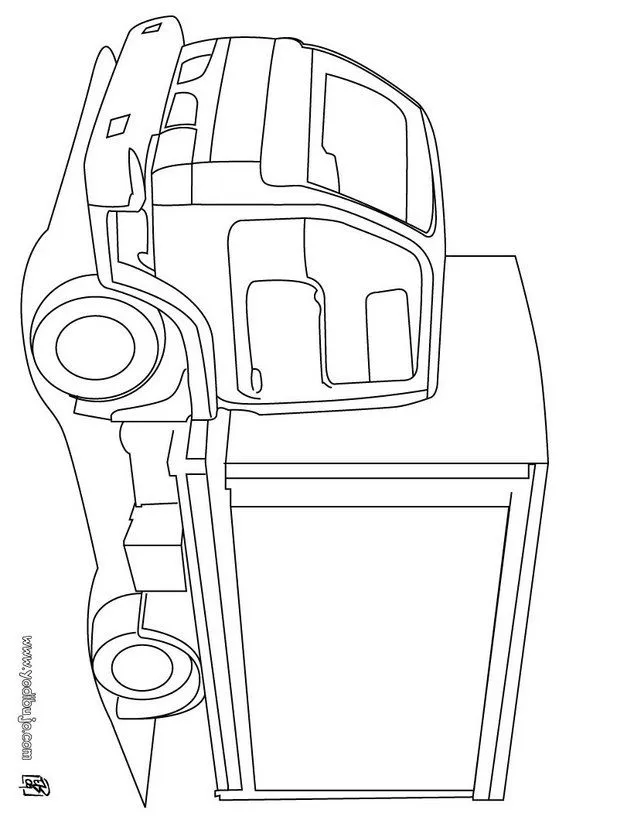 Dibujos para colorear CAMION, un camion frigorífico para imprimir