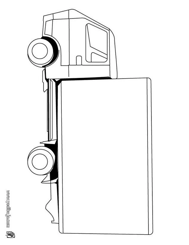 Dibujos para colorear CAMION, Camión tradicional para imprimir