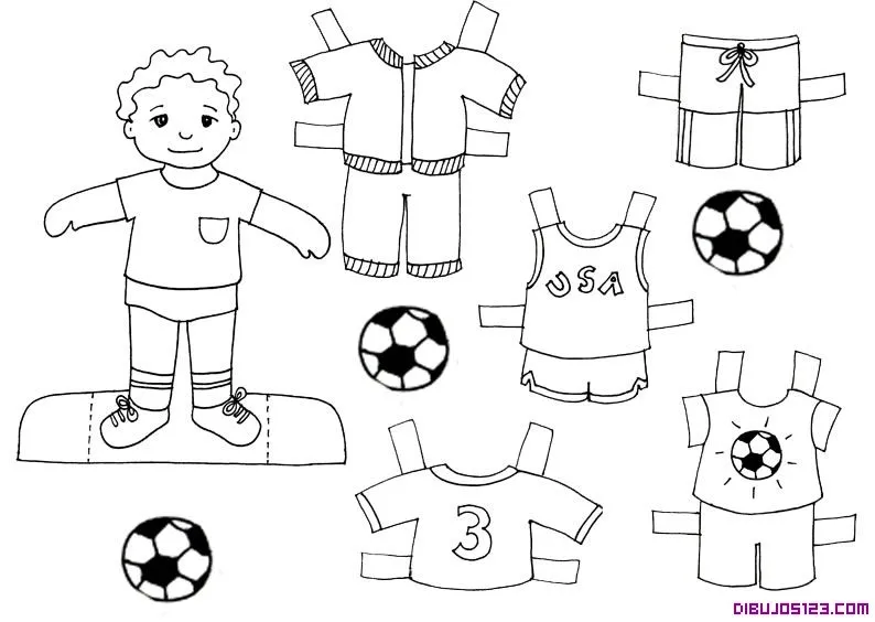 Dibujos para colorear de uniforme de futbol - Imagui