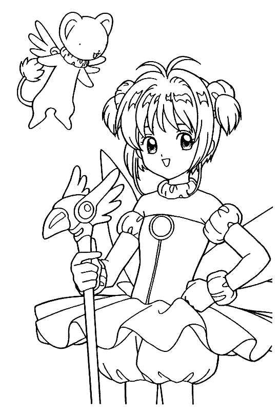 Dibujos para colorear de Card Captor Sakura, Cazadora de Cartas ...