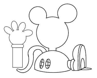 Dibujos para colorear la casa de Mickey Mouse - Imagui