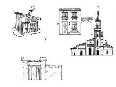 DIBUJOS PARA COLOREAR: CASAS Y EDIFICIOS PARA COLOREAR