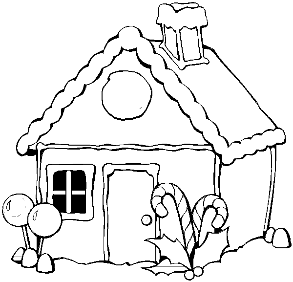 Dibujos para colorear de Casas de navidad, Plantillas para ...