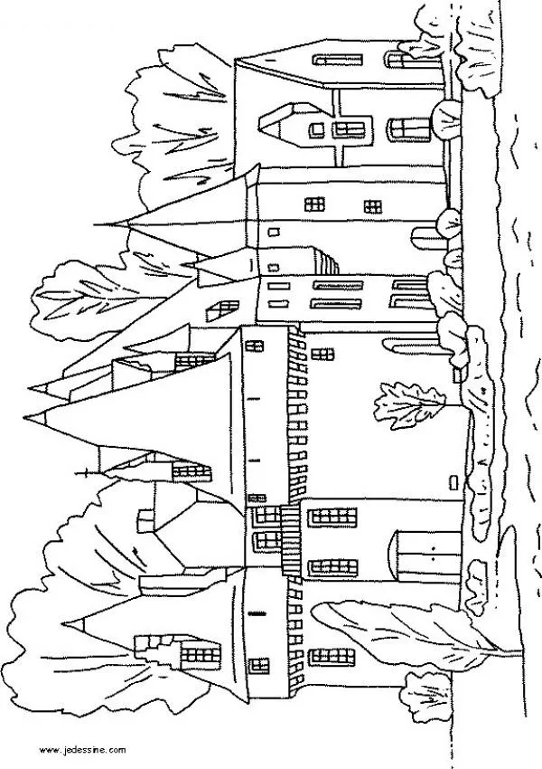 Dibujos para colorear CASTILLOS, Un castillo para imprimir