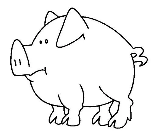 Dibujos para colorear de chancho - Imagui