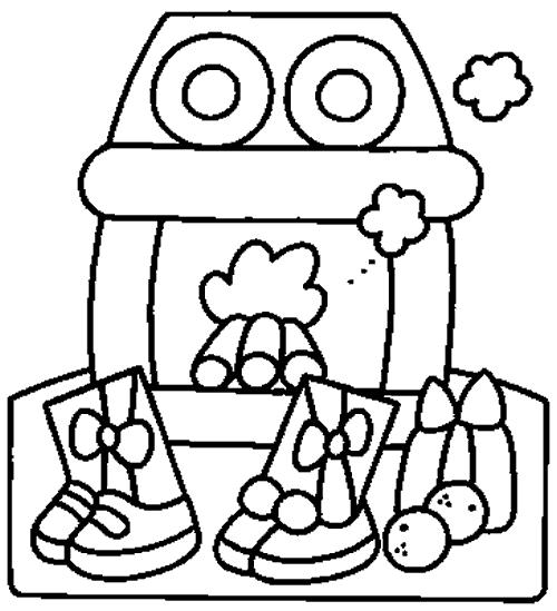 Dibujos para colorear de Chimeneas de navidad, Plantillas para ...