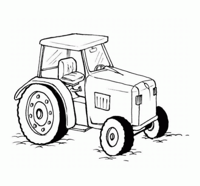 Dibujo de Tractor para el campo para colorear. Dibujos infantiles ...