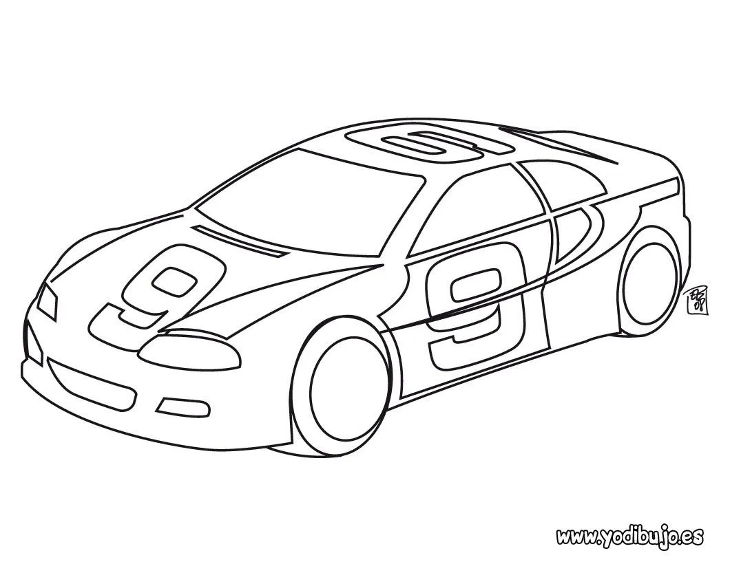 Dibujos para colorear COCHES DE CARRERA, Formula 1 para imprimir