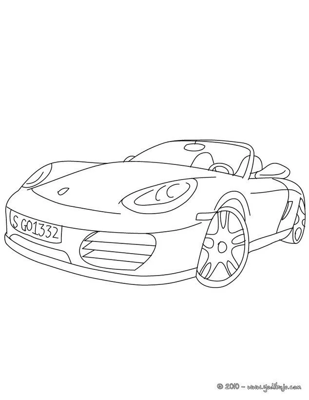 Dibujos para colorear COCHES DEPORTIVOS, PORSCHE CAYMAN para imprimir