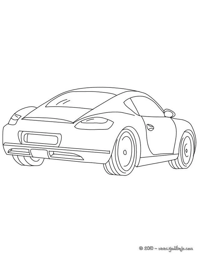 Dibujos para colorear COCHES DEPORTIVOS, un PORSCHE CAYMAN para ...