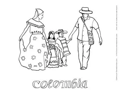 Dibujos para colorear de Colombia | Colorear dibujos infantiles