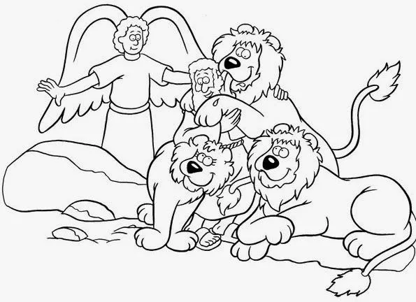 Dibujos Para Colorear De Daniel y los Leones | Imagenes Cristianas ...