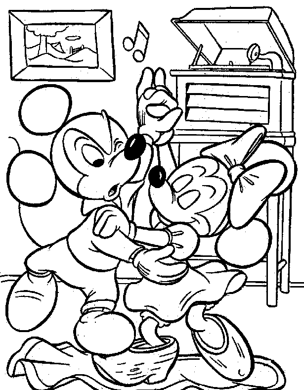 Dibujos para Colorear: Dibujo para pintar e Imprimir de Mickey ...