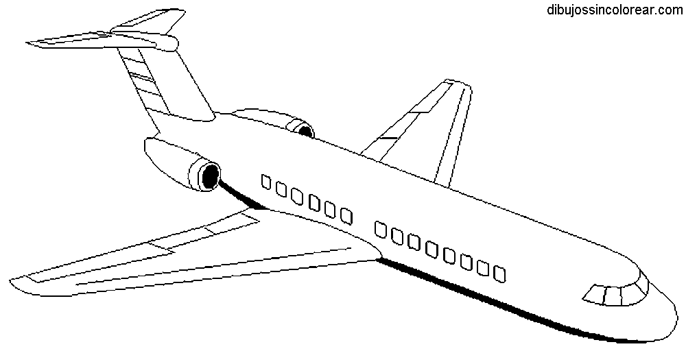 Dibujos Sin Colorear: Dibujos de Aviones para Colorear