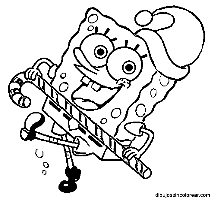 Dibujos Sin Colorear: Dibujos de Bob Esponja para Colorear