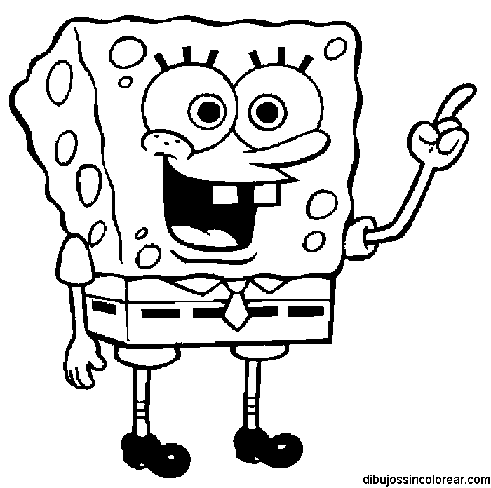 Dibujos Sin Colorear: Dibujos de Bob Esponja para Colorear