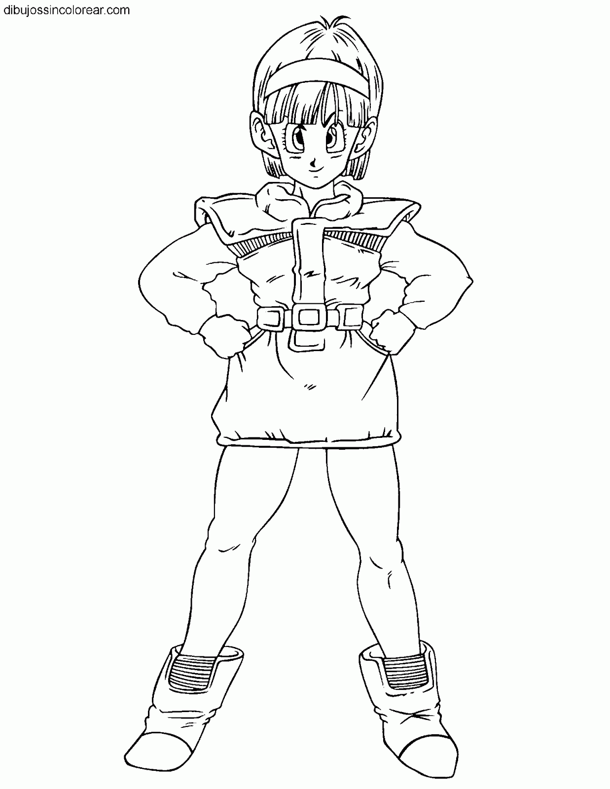 Dibujos Sin Colorear: Dibujos de Bulma (Dragonball) para colorear