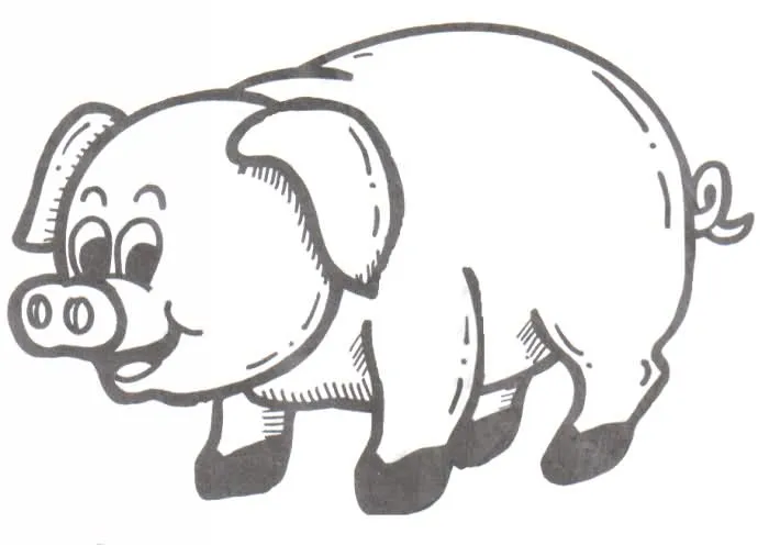 Dibujos para colorear: Dibujos para colorear - Cerdito