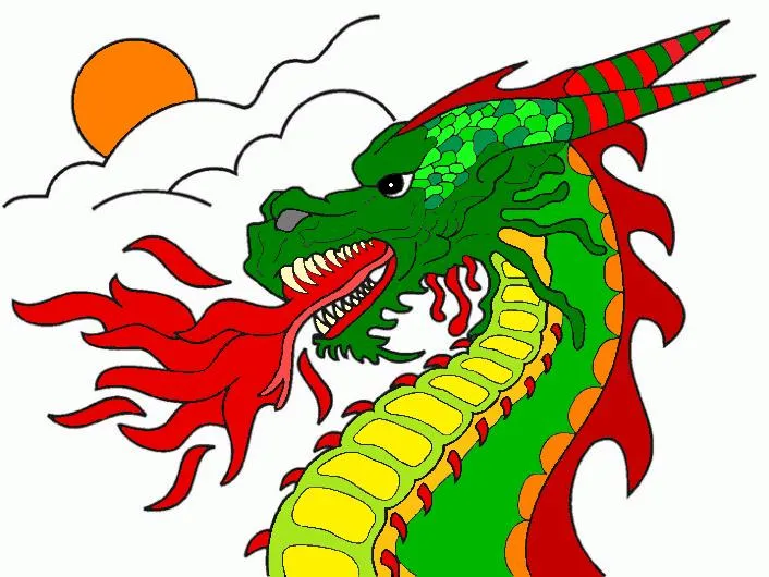  ... : Dibujos para colorear - Dragones - La transformación del dragón