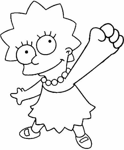 Dibujos para colorear: Dibujos para colorear - Lisa Simpson